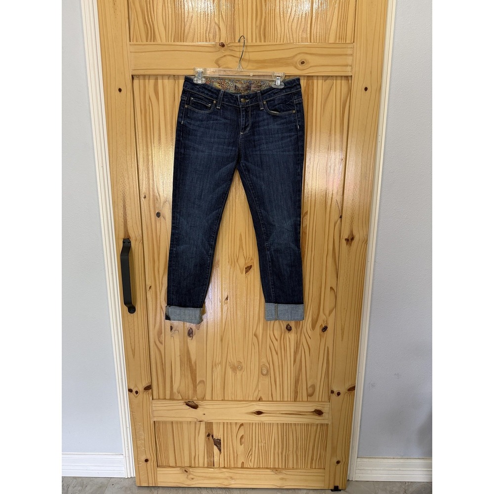 Paige Jeans Womens 25 Blue Boyfriend Cuffed Premium Denim Jimmy Jimmy Relaxed